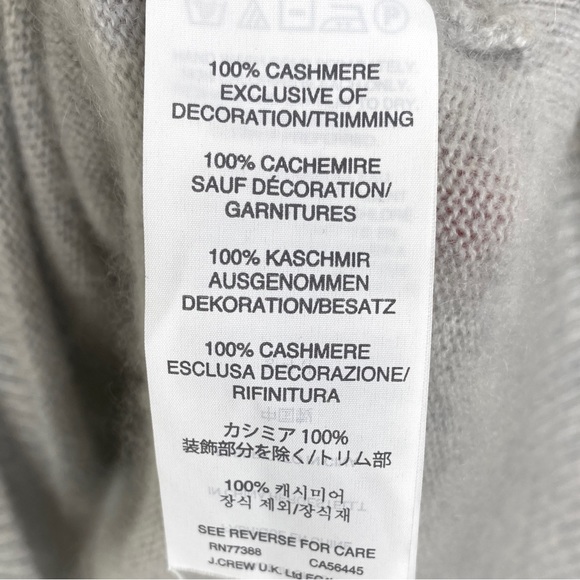 J. Crew Collection Italian Cashmere Sweater Grey - Picture 9 of 10